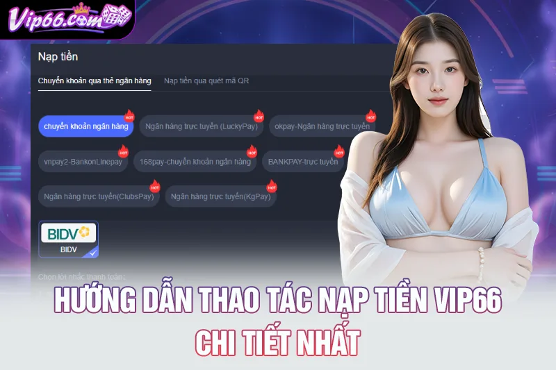 Hướng dẫn thao tác nạp tiền VIP66 chi tiết nhất