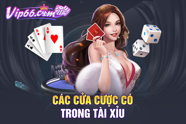 Các cửa cược có trong Tài xỉu